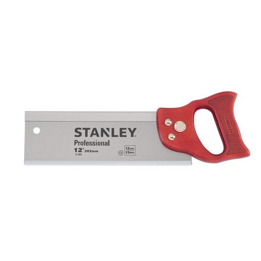Stanley Wooden Handle Handsaw BACKSAW 302MMX13PT 12 INCH front facing